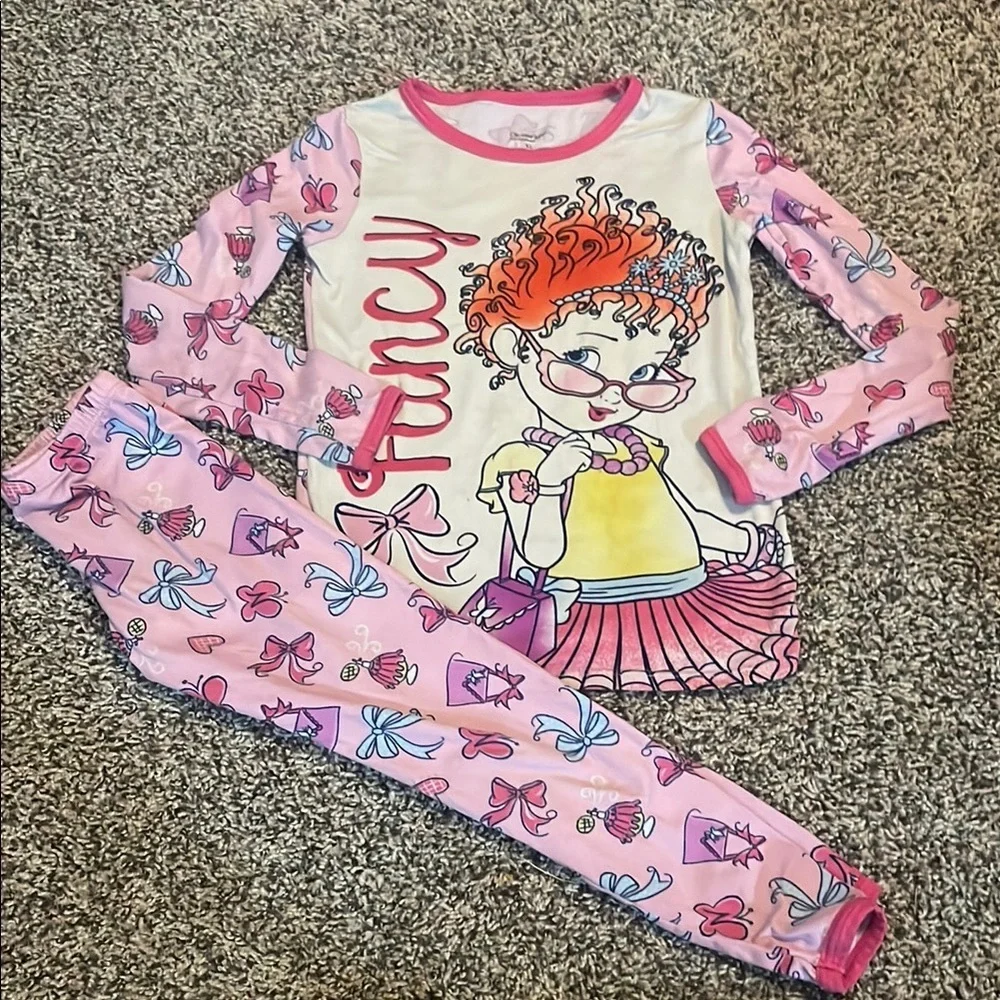 Disney Fancy Nancy Pink and White Pajama Set